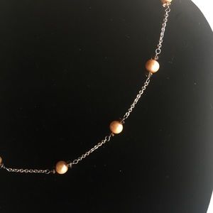 Cultured Pearl and Smoky Quartz Necklace